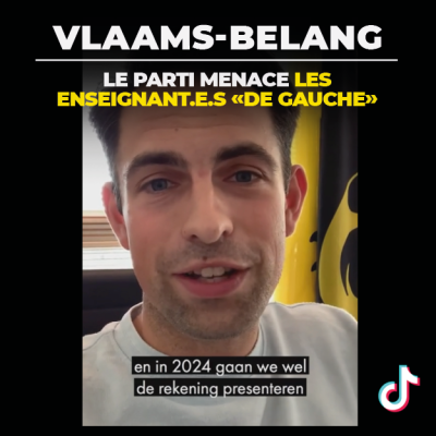 Flandre : le Vlaams Belang s’attaque aux profs “de gauche”