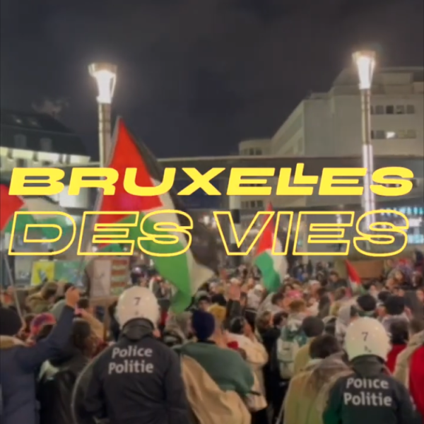 Bruxelles des Vies : Violences policières à la manifestation quotidienne de soutien à la Palestine